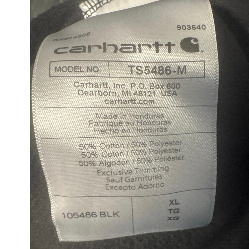 Carhartt Men's Loose Fit Midweight Camo Logo Men’s XL Black/Camo 105486 BLK - Picture 7 of 7